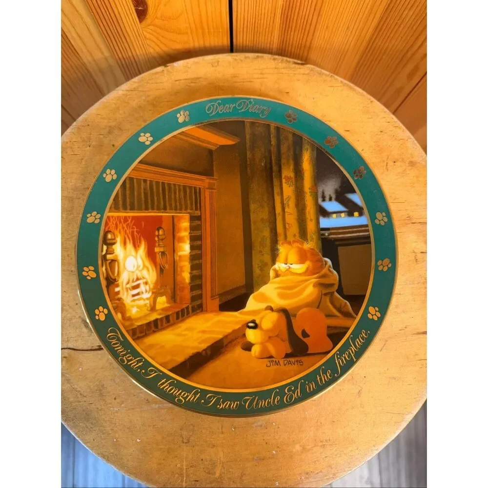 Danbury Mint Garfield Collectors Plate Dear Dairy Series Uncle Ed 1990 (7616)